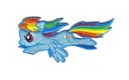 My Little Pony Dash Flying Rainbow Figure Embroidered Patch NEW UNUSED picture