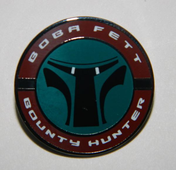 Star Wars Boba Fett Mask Bounty Hunter Logo Metal Enamel Pin 2007 NEW UNUSED picture