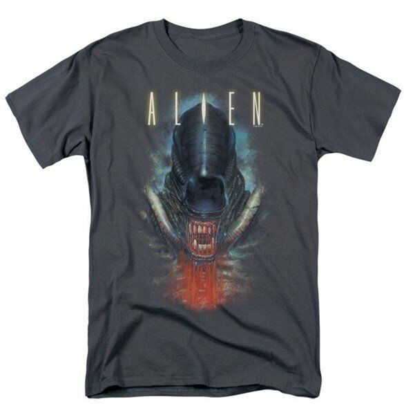 Alien Movie Creature Face with Bloody Jaw T-Shirt picture