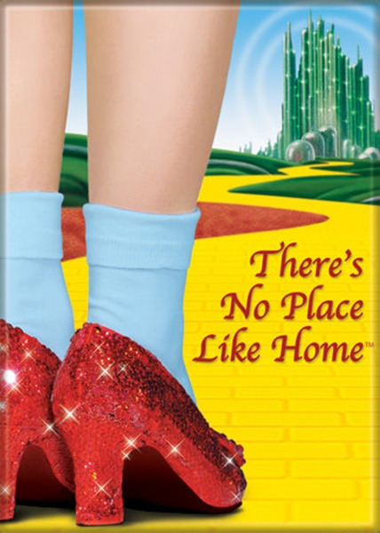 The Wizard of Oz Ruby Slippers No Place Like Home Photo Refrigerator Magnet NEW