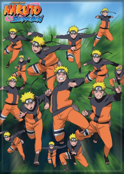 Naruto Anime Many Narutos Image Refrigerator Magnet NEW UNUSED