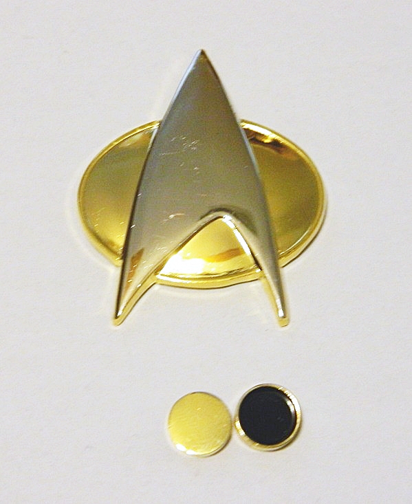 Star Trek: The Next Generation Lieutenant J.G. Communicator & Rank Pips Pin Set picture