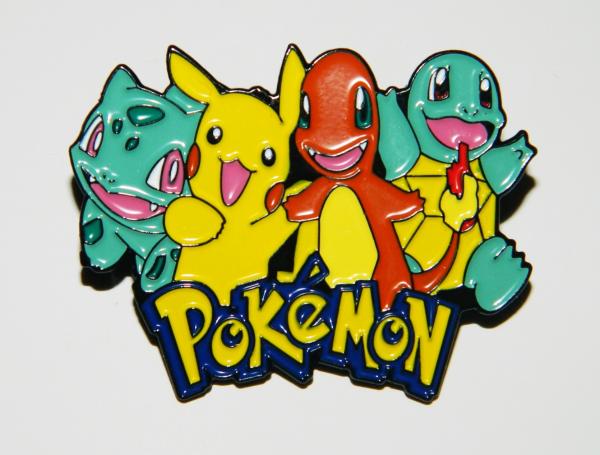 Pok'emon Anime Bulbasaur Pikachu Charmander Squirtle Enamel Metal Pin NEW UNUSED