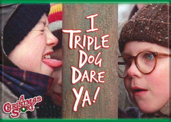 A Christmas Story Movie I Triple Dog Dare Ya! Photo Refrigerator Magnet UNUSED picture