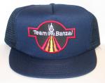 Buckaroo Banzai Team Banzai Logo Embroidered Patch on a Black Baseball Cap Hat