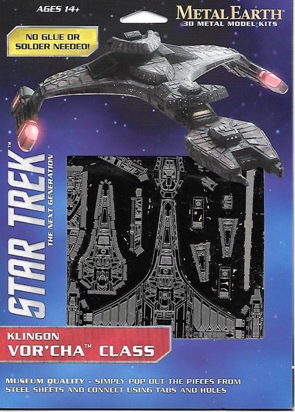 Star Trek Klingon Battlecruiser Metal Earth 3-D Laser Cut Steel Model Kit MMS283 picture