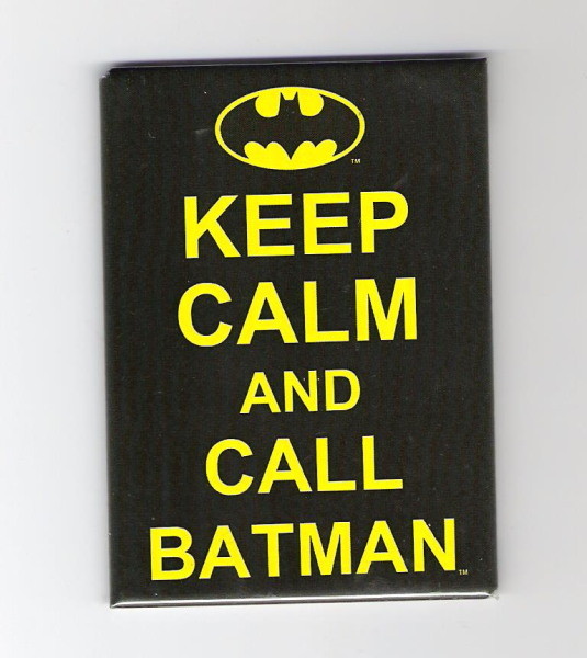 DC Comics Batman "Keep Calm And Call Batman" Refrigerator Magnet, NEW UNUSED