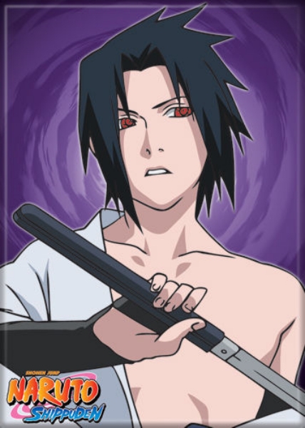 Naruto Anime Sasuke with Sword Image Refrigerator Magnet NEW UNUSED