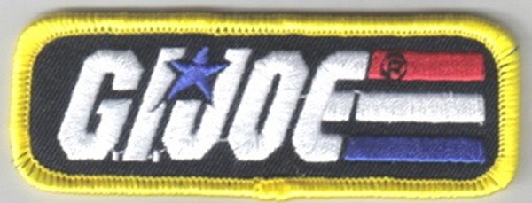 G.I. Joe Name Logo Dress Uniform Embroidered Patch, NEW UNUSED