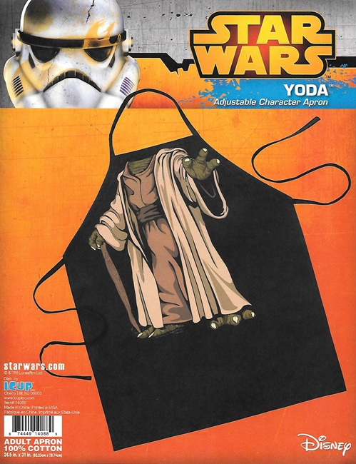 Star Wars Yoda Body Be The Character Adult Polyester Apron NEW SEALED picture