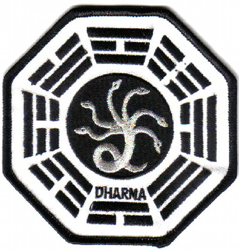 Lost TV Show Dharma Project Hydra Silver Foil Logo Embroidered Patch, NEW UNUSED picture