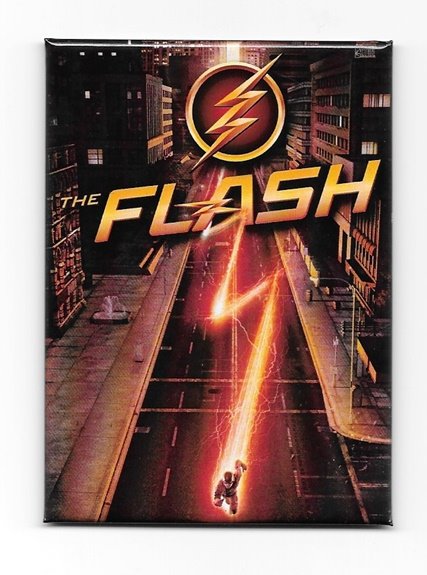 DC Comics The Flash TV Series Logo and Speeding Refrigerator Magnet NEW UNUSED