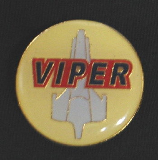 New Battlestar Galactica BSG Viper Pilot Logo Enamel Metal Pin NEW UNUSED picture