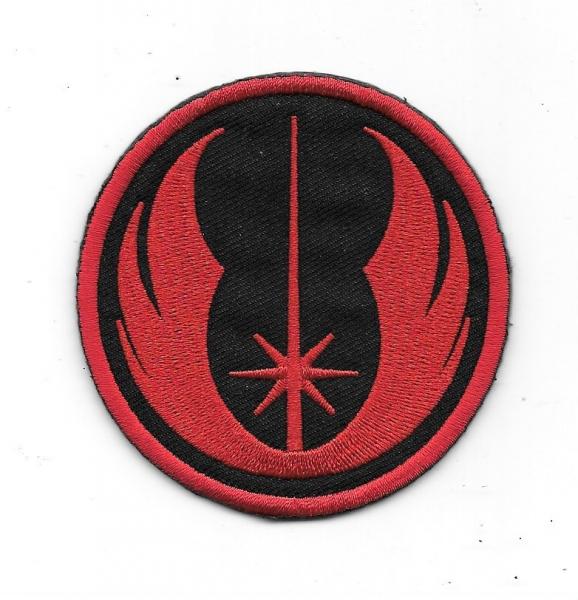 Star Wars Jedi Knight Star Fighter Red Insignia on Black Embroidered Patch NEW picture