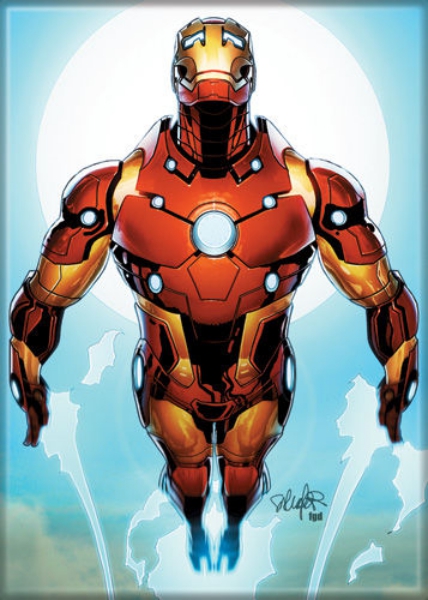 Marvel Comics Iron Man Flying In Blue Sky Comic Art Refrigerator Magnet UNUSED