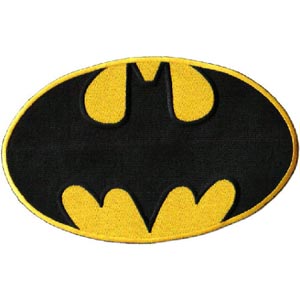Batman Comic Book Bat Chest Logo Large Embroidered Jacket Patch