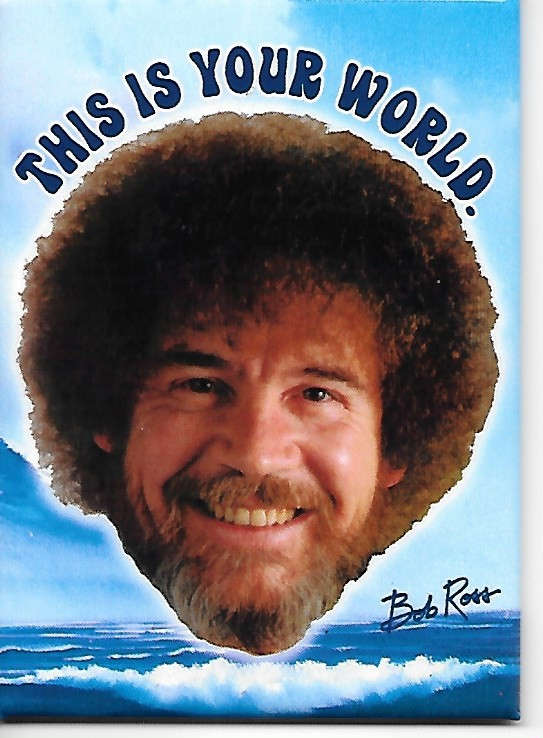 Bob Ross The Joy of Painting This Is Your World Photo Refrigerator Magnet UNUSED picture