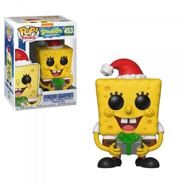 SpongeBob SquarePants with Present Xmas Vinyl POP! Figure Toy #453 FUNKO NEW