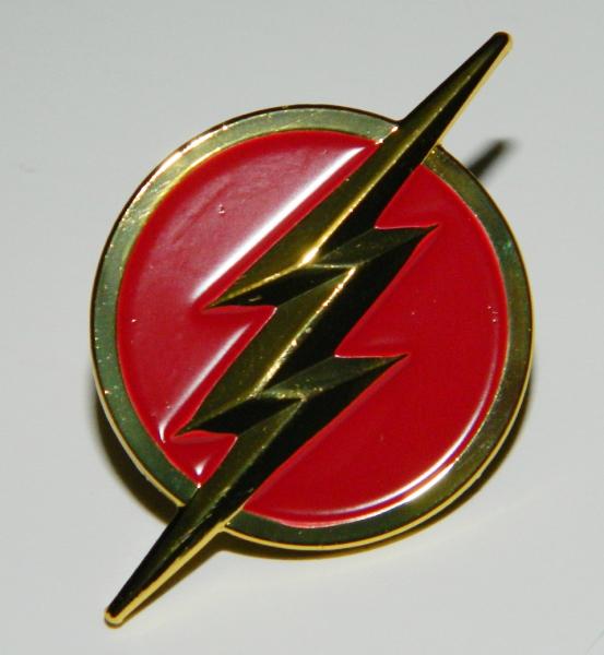 DC Comics The Flash TV Series Lightning Bolt Red Logo Metal Enamel Pin UNUSED picture