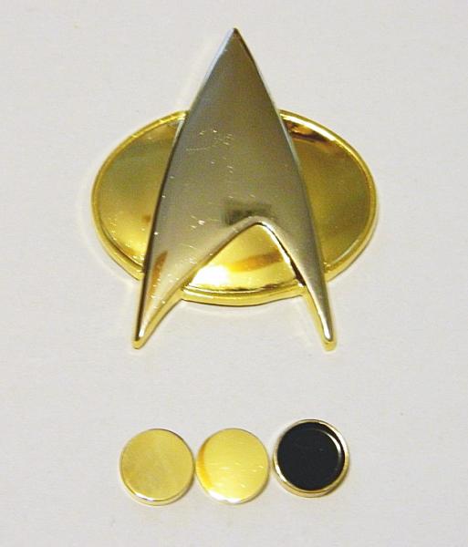 Star Trek: The Next Generation Lt. Commander Communicator and Rank Pips Pin Set