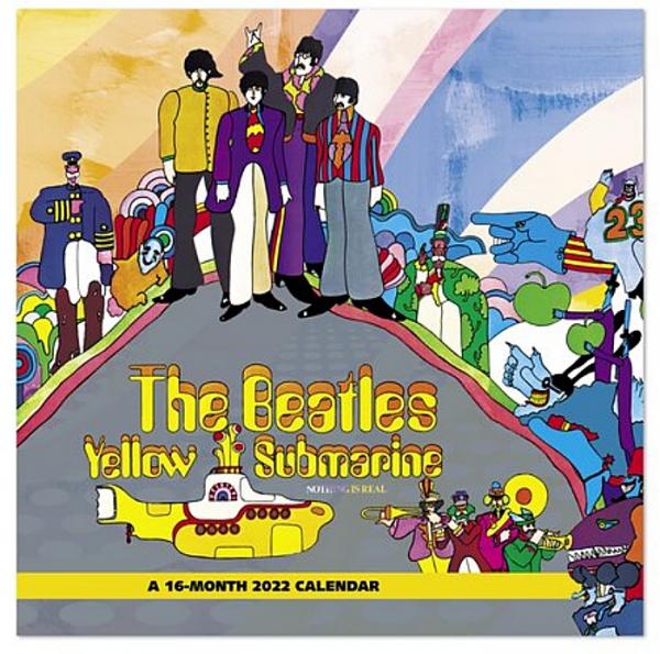 The Beatles Yellow Submarine Movie Art Images 16 Month 2022 Wall Calendar NEW
