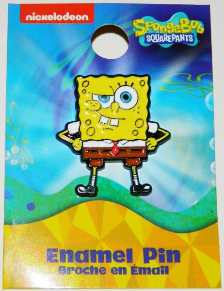 SpongeBob SquarePants TV Series Standing & Frowning Enamel Metal Pin NEW UNUSED