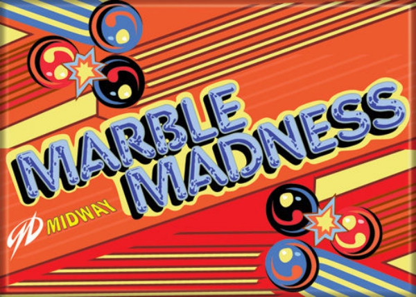 Midway Arcade Game Marble Madness Classic Name Logo Refrigerator Magnet UNUSED picture