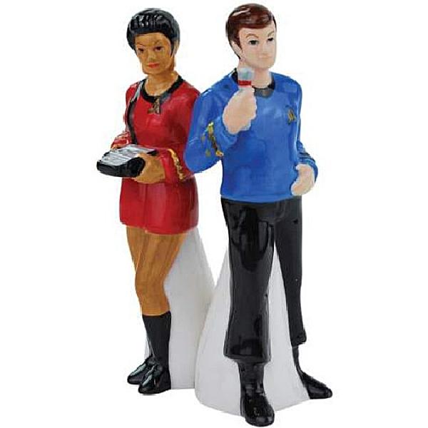 Classic Star Trek Lt. Uhura and Doctor McCoy Salt and Pepper Shakers 2013 NEW