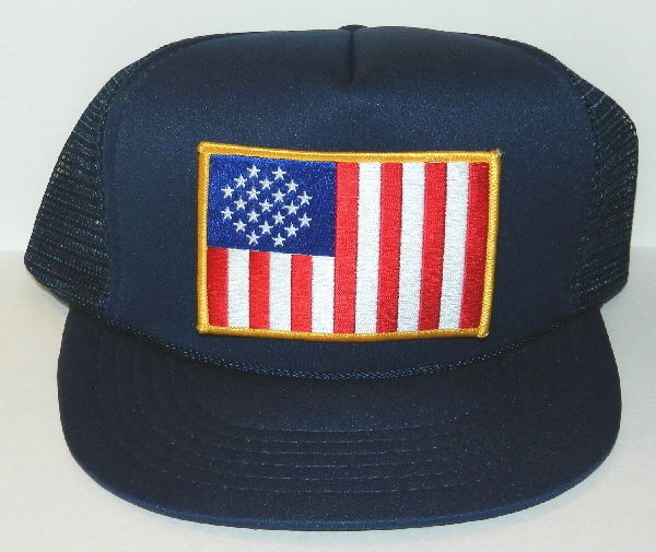 Jericho TV Series Allied States of America Flag Patch on a Blue Baseball Cap Hat picture