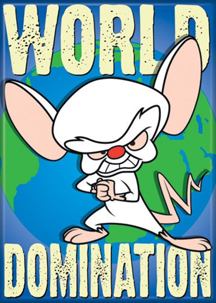 Pinky and the Brain Animated TV Series World Domination Refrigerator Magnet NEW