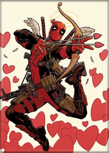 Marvel Comics Deadpool Imitating Cupid Comic Art Refrigerator Magnet UNUSED picture