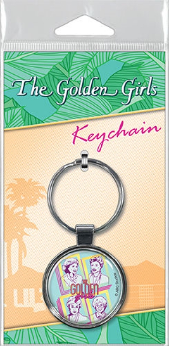 The Golden Girls TV Series Cast Art Image Round Metal Key Chain NEW NEW UNUSED