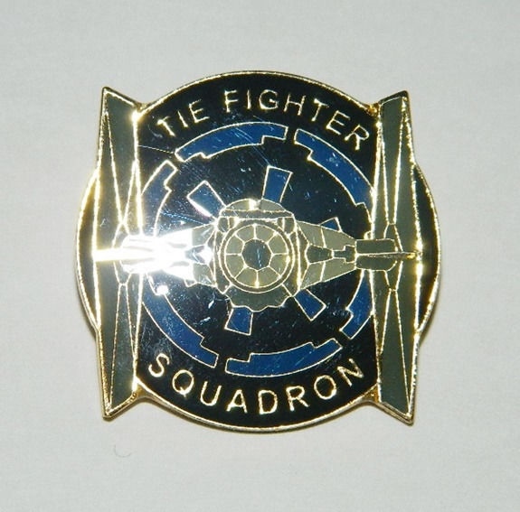 Classic Star Wars Imperial Tie Fighter Squadron Metal Cloisonne Pin, NEW UNUSED picture