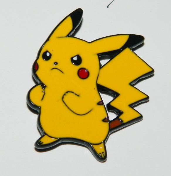 Pok'emon Anime Pikachu Angry Standing Figure Enamel Metal Pin NEW UNUSED picture