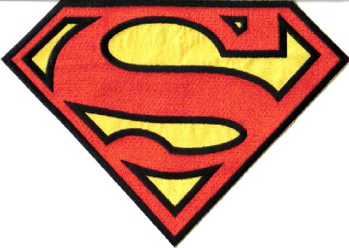 Superman "S" Chest Logo Large Jacket Embroidered Patch picture