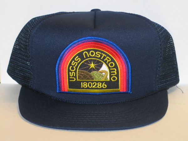 Alien Movie U.S.C.S.S. Nostromo Crew Embroidered Patch o/a Blue Baseball Cap Hat