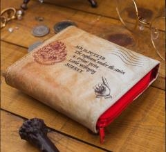 Harry Potter Harry's Hogwarts Letter Design Bi-Fold Vinyl Wallet NEW UNUSED picture