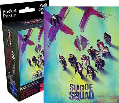 DC Comics Batman: Suicide Squad Cast Poster 100 Piece Pocket Puzzle, NEW BOXED picture