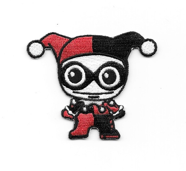 Batman, Harley Quinn Mini Pop Style Figure Embroidered Patch, NEW UNUSED picture