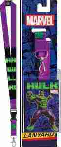 The Incredible Hulk Name and Fist Images Lanyard w/ Logo Badge Holder NEW UNUSED picture