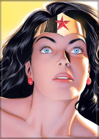 DC Comics Wonder Woman Face Close Alex Ross Art Refrigerator Magnet NEW UNUSED picture