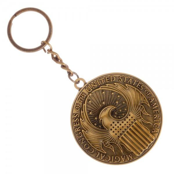 Fantastic Beasts And Where To Find Them MACUSA Logo Metal Keyring Keychain NEW picture