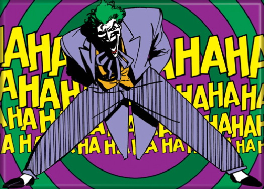 DC Comics Batman, Joker Comic Art Figure Laughing Refrigerator Magnet NEW UNUSED picture