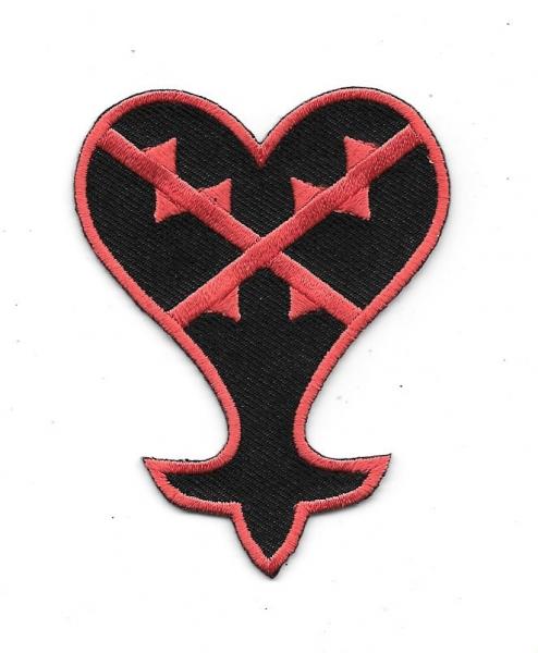Kingdom Hearts Video Game Heartless Logo Image Embroidered Patch NEW UNUSED