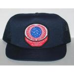 Star Trek The Next Generation Headquarters UFP Patch on a Black Baseball Cap Hat