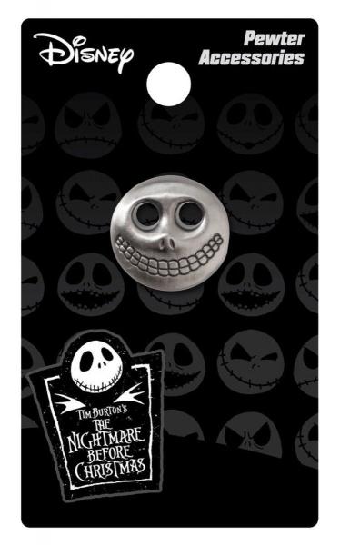 The Nightmare Before Christmas Barrel Face Mask Pewter Lapel Pin, NEW UNUSED picture