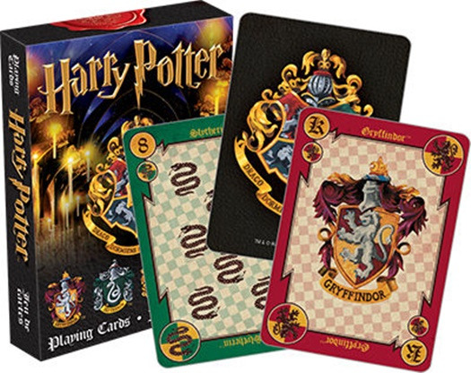 Harry Potter Hogwarts House Themed Illustrated Poker Size Playing Cards, NEW picture