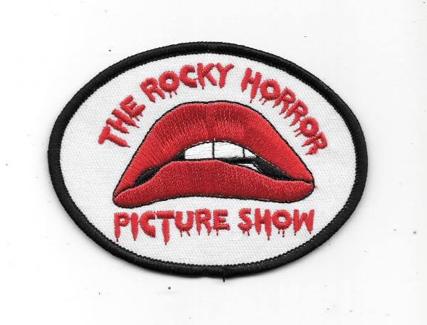 The Rocky Horror Picture Show Name & Lips Logo Embroidered Patch White Version picture