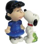 Peanuts Snoopy Kissing Lucy Ceramic Salt and Pepper Shakers Set, NEW BOXED