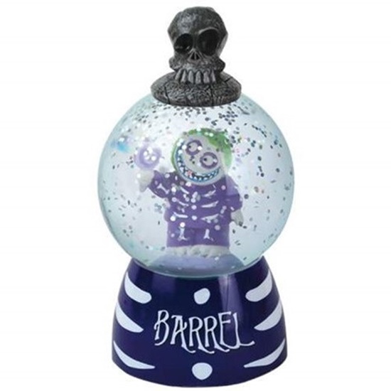 Nightmare Before Christmas Barrel Figure Lighted 55mm Sparkler Water Globe NEW